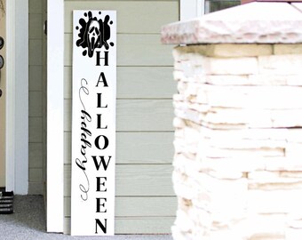 Horror Film Faces Halloween Porch Sign 4ft 5ft 6ft Porch Sign Happy Halloween Welcome
