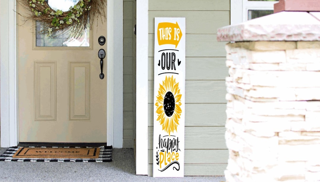 Our Happy Place Porch Sign Customize Porch Leaner 4ft 5ft 6ft Porch
