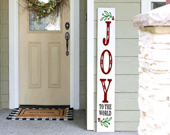 Joy to the World Christmas Porch Sign 4ft 5ft 6ft Porch Sign | Welcome Sign