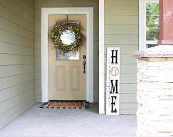Welcome Home Spring Baseball Porch Leaning Sign 4ft 5ft 6ft Spring Lean Sign | Welcome Sign