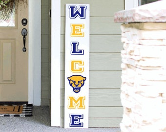 Customized Welcome Sign, College Sport Porch Sign, Sports Welcome Sign 4ft, 5ft, 6ft Sign
