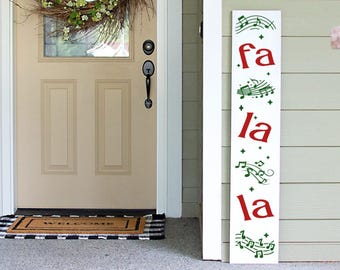 Christmas Porch Sign | Holiday Porch Sign | Fa La La Porch Leaner Sign | 4ft 5ft 6ft Porch Sign | Welcome Sign