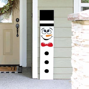 Winter Porch Sign | Holiday Porch Sign | Snowman Porch Leaner Sign | 4ft 5ft 6ft Porch Sign | Welcome Sign