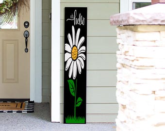 Tall Porch Sign | Oh Hello Porch Sign Leaner 4ft - 5ft - 6ft Porch Sign | Welcome Sign | Country Porch Sign