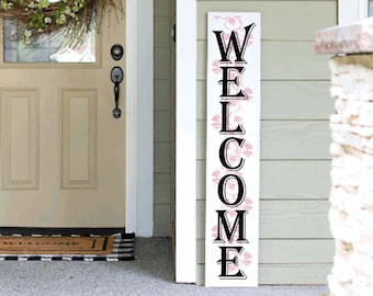 Tall Welcome Sign | Porch Sign | 4ft 5ft 6ft Porch Sign
