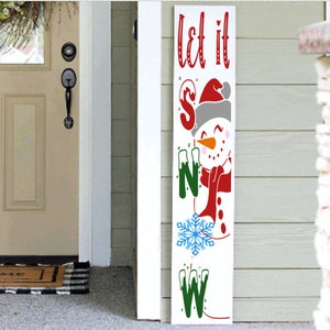 Let It Snow Winter Porch Leaner Sigh | 4ft 5ft 6ft Porch Leaner