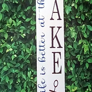 Life is Better at the Lake Porch Sign Porch Leaners Wooden Signs Nautical Decor Summer Time Cabin Lake House Welcome Sign image 10