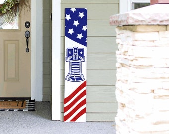 4th of July Decor | Summer Porch Sign | Tall Porch Sign | Patriotic Porch Sign | Liberty Sign | 4ft 5ft 6ft Spring Summer Porch Tall Sign
