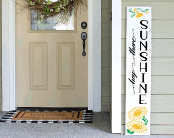 Spring Summer Porch Welcome Sign | 4ft 5ft 6ft Porch Welcome Sign