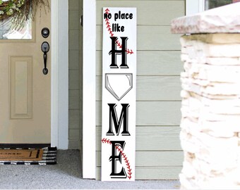 No Place Like Home Baseball Spring Porch Sign 4ft 5ft 6ft Home Plate Baseball Porch Leaning Sign | Welcome Sign