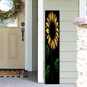 Sonnenblume Willkommensschild für die Eingangstür: Handgemachte Bauernhaus Dekoration