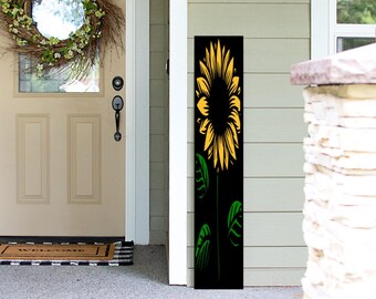 Sunflower Welcome Porch Sign | 4ft 5ft 6ft Spring Summer Porch Decor | Welcome Sign |