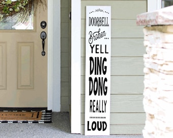 Funny Porch Sign | Get off my Porch | Funny Sarcastic All Season Porch Sign Leaner | Go Away| Unwelcome Sign | Welcome Sign