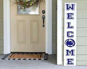 Customized Welcome Sign, College Sport Porch Sign, Sports Welcome Sign 4ft, 5ft, 6ft Sign