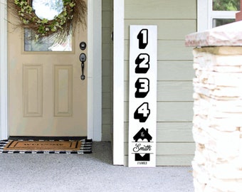Address Sign Porch Leanier | Address Porch Sign | 4ft 5ft 6ft Porch Sign