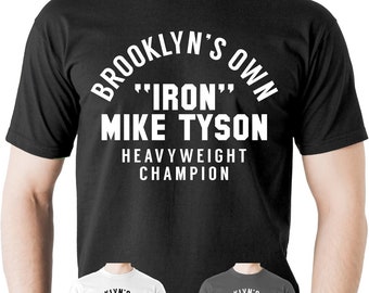 Mike Tyson T-Shirt Iron Boxing Brooklyns Own Heavyweight Champion Sports Top Tee
