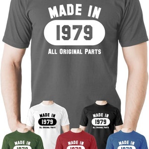 Made In Year T-Shirt Tee Top Novelty Slogan Birthday Year Birth Funny Men Unisex