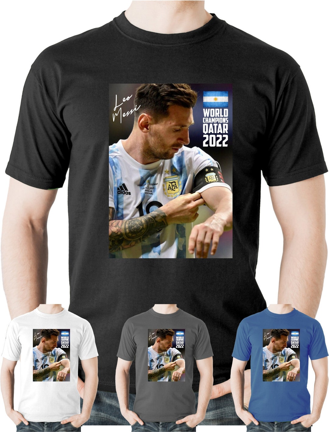Lionel Messi Footballer T-shirt Argentina Sport World Cup - Etsy