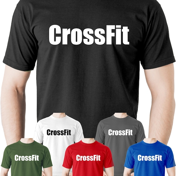 CrossFit T-Shirt Fitness Gym Workout Training Games Sports Fit Top Tee Clothing