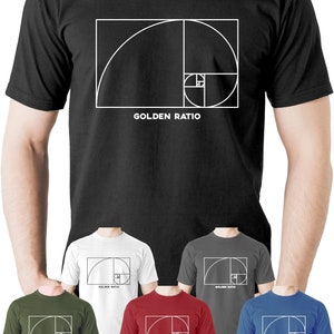 Golden Ratio Tee Spiritual Awake T-Shirt Fibonacci Spiral Top Ancient Egypt Math
