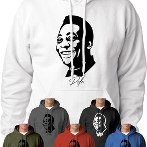 Pele Hoodie World Champion Brazilian Footballer Sport Hoody Brazil Mens Football
