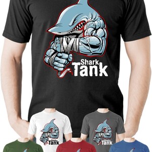 Shark Tank T-Shirt BJJ Brazilian Jiu Jitsu MMA UFC Tee Top Gym Martial Arts Mens