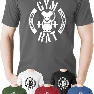 Gym Rat T-Shirt Training UFC Martial Arts BJJ MMA Clothing Tee Top Fitness Mens