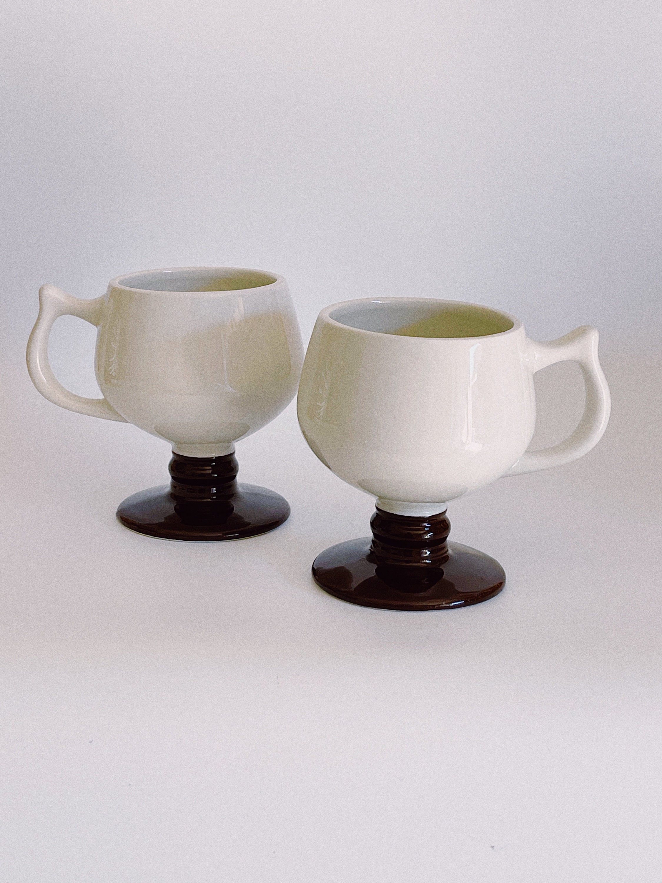 Vintage Hall Tall Ceramic Coffee Cup Black and White Vintage Hall Coffee Mug  