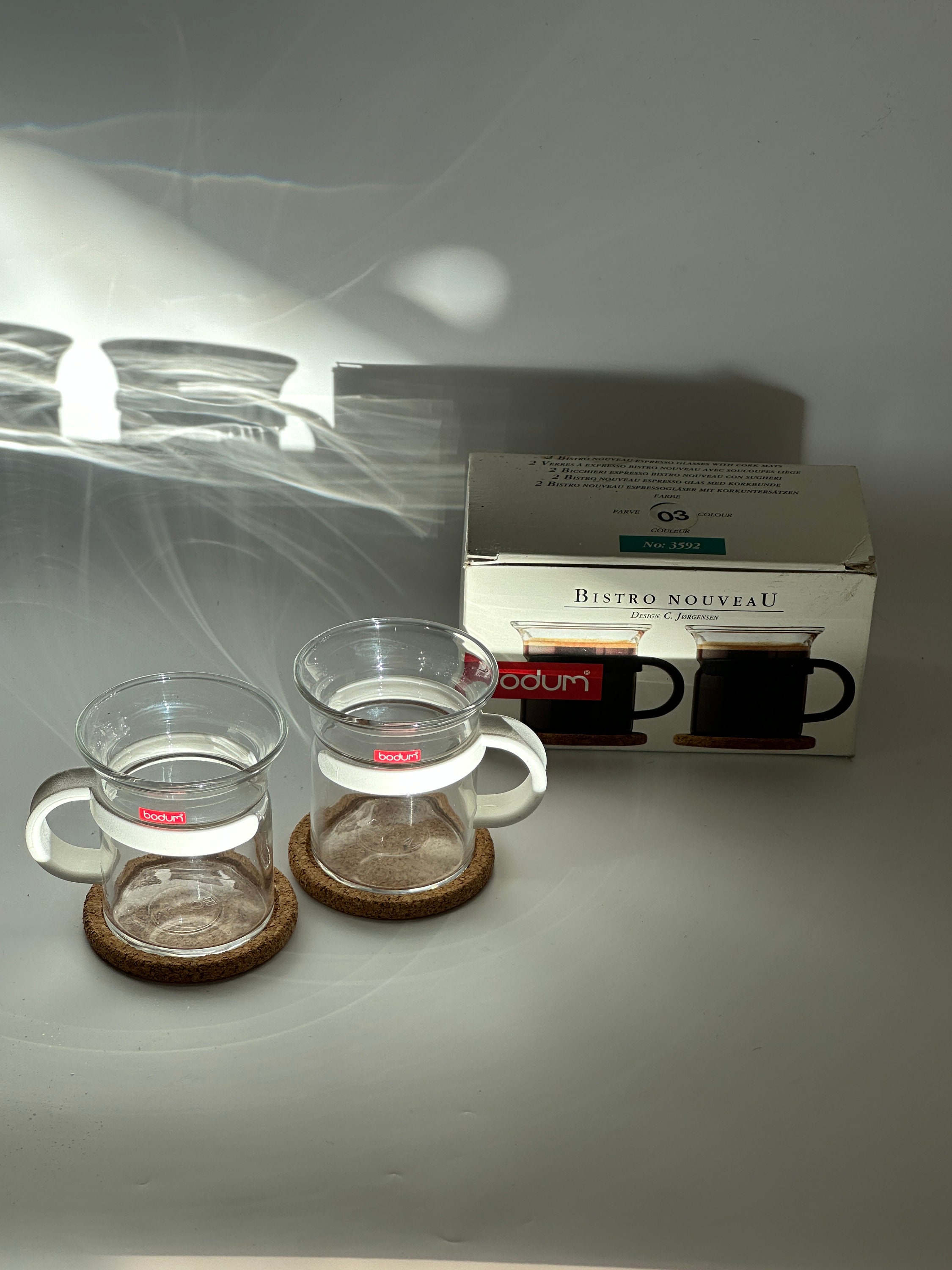 Vintage Bistro Bodum Espresso Cups Designed by C. Jorgensen 
