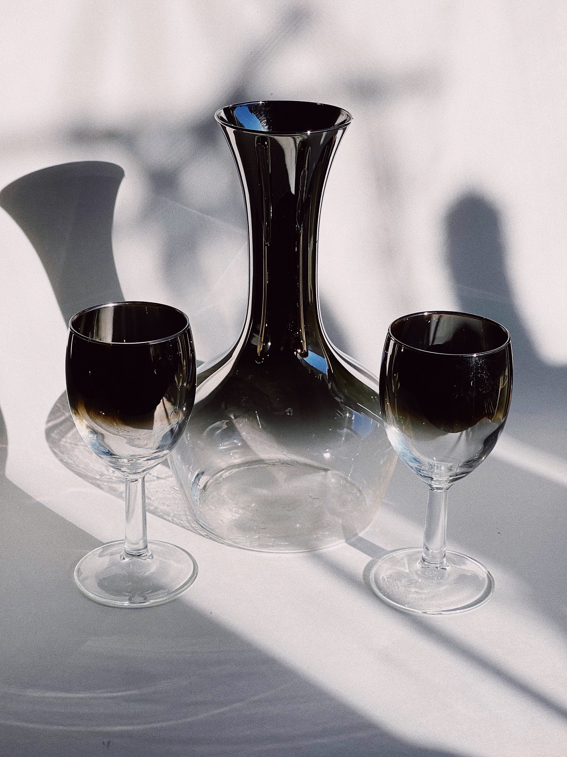 Dorothy Thorpe Style Mercury Fade Cocktail Glass Set