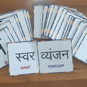 Letras del alfabeto hindi / Hindi Varnamala / Letras hindi Swar y Vyanjan / Vocales y consonantes hindi / Aprende a leer hindi