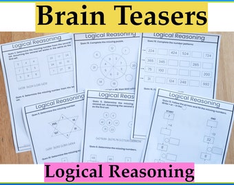 Logic Puzzles | Problem Solving | Math Worksheets  for Grade 1 Grade 2 Grade 3 | Homeschooling Resources for kids | Maths Printable