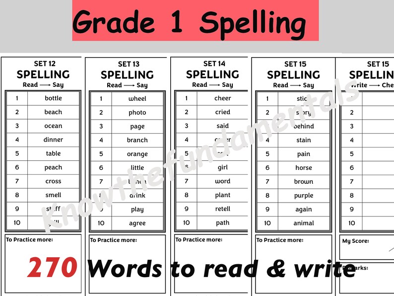 Grade 1 Spelling Year 1 Writing Worksheet 1st Grade Phonics Homeschool ...