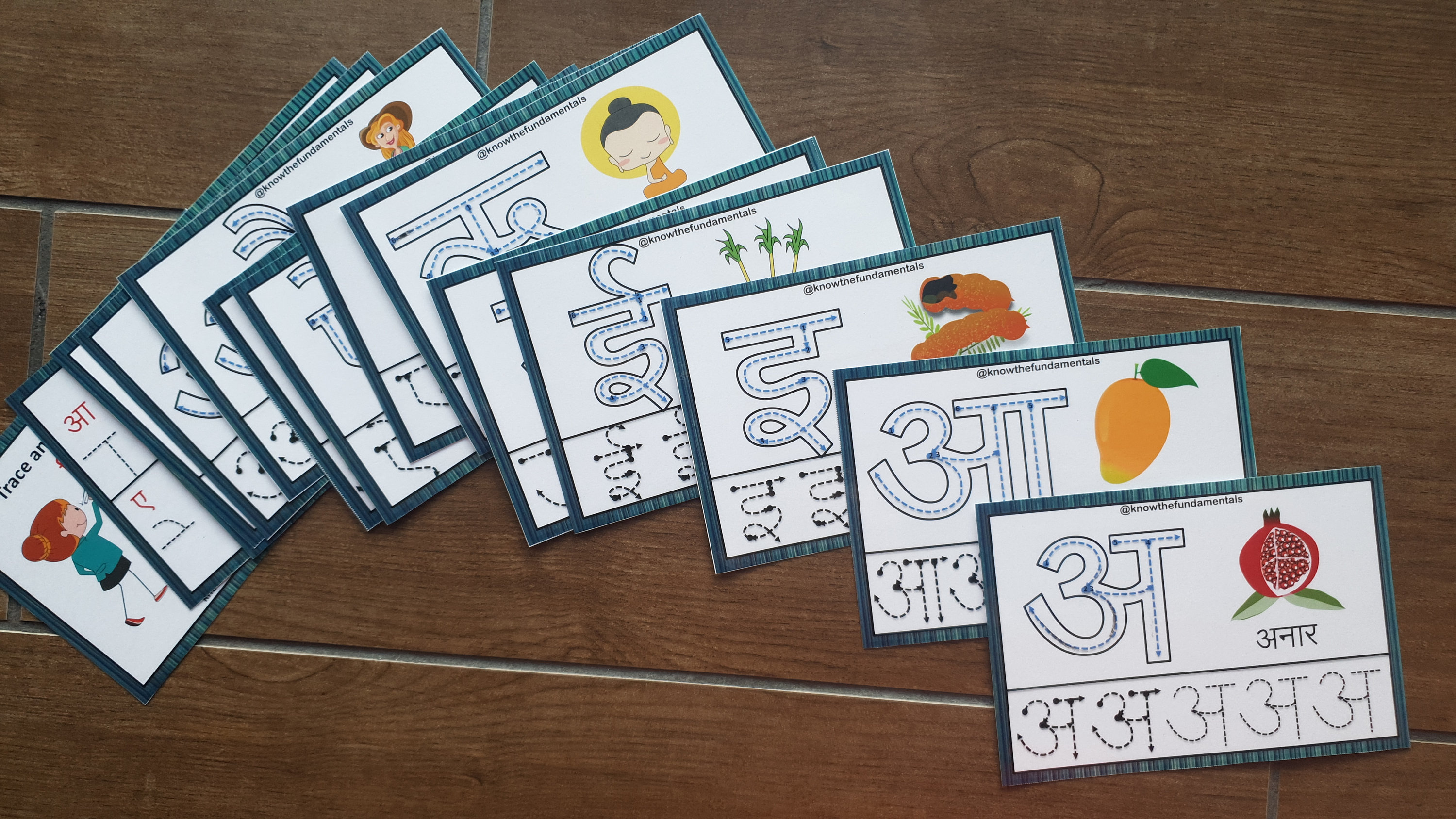 Hindi Alphabet Flashcards Hindi Letter Printables Hindi Etsy Australia