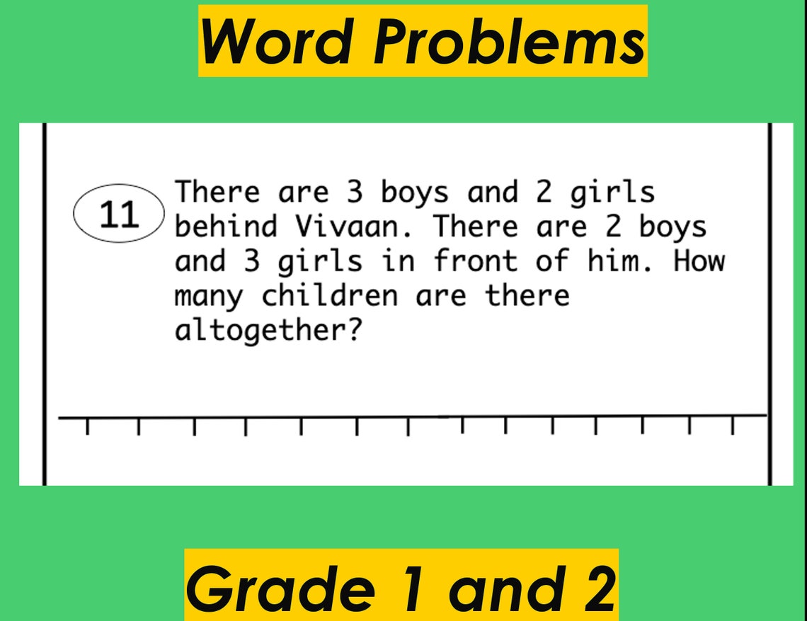Word problem for grade 1 and grade 2 word problems for class 1 and 