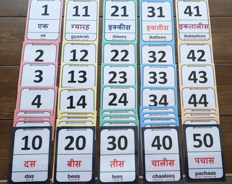 hindi numbers etsy
