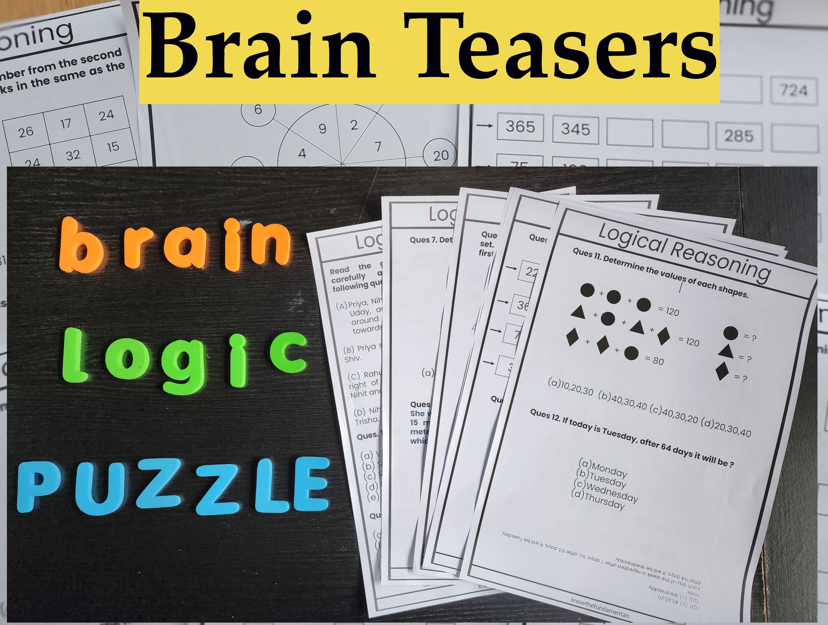 Logic Puzzles | Problem Solving | Math Worksheets for Grade 1 Grade 2 ...