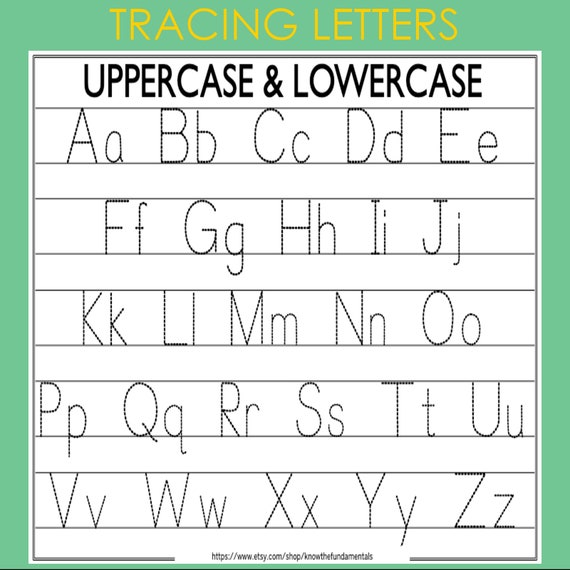 Alphabet Tracing Printable Worksheet Capital Small Letters