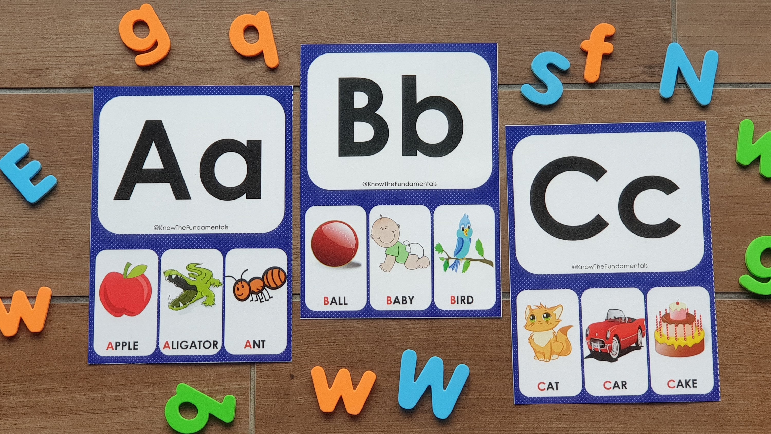 Abc Flash Cards Alphabet Flashcards Abc Letters Printable Etsy Osterreich
