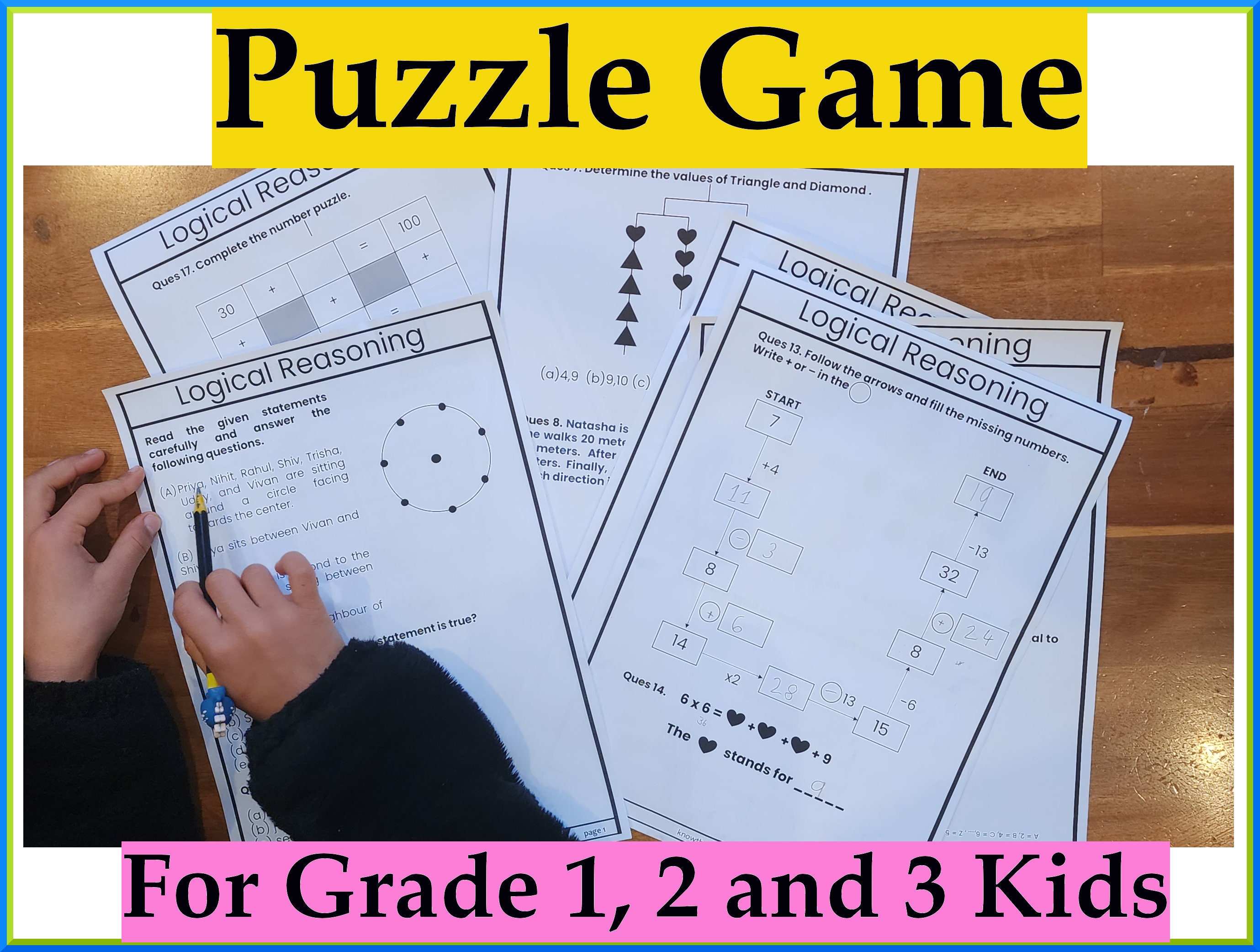 Logic Puzzles | Problem Solving | Math Worksheets for Grade 1 Grade 2 ...