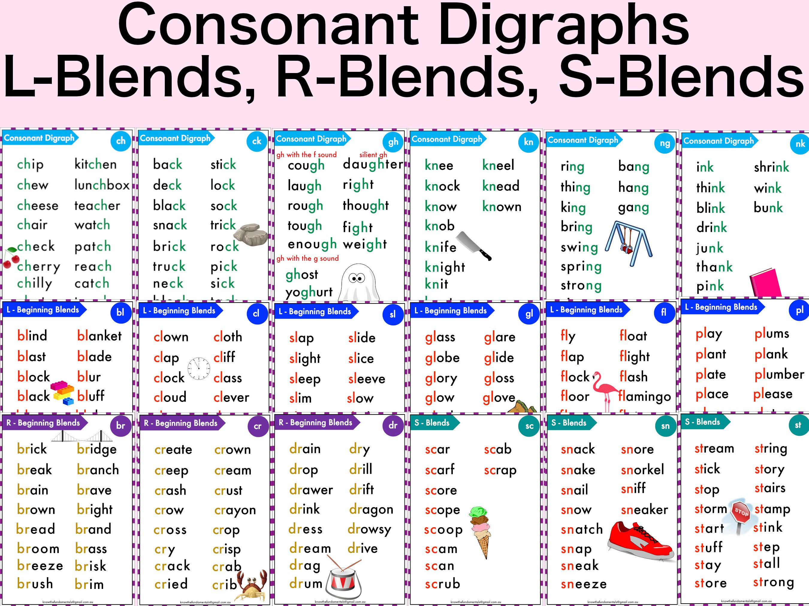 Consonant Blends Digraph Phonics Reading Sight Words L blends R consonant-blends-digraph-phonics-reading-sight-words-l-blends-r