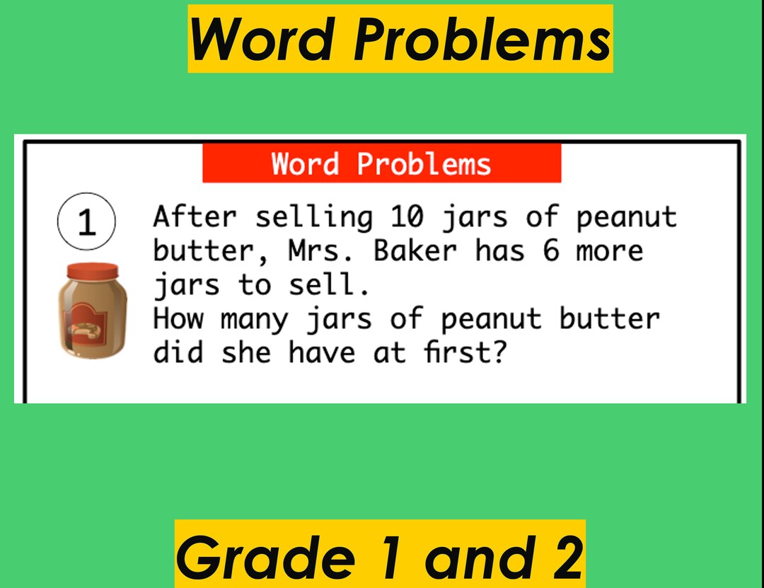 Word problem for grade 1 and grade 2 word problems for class 1 and 