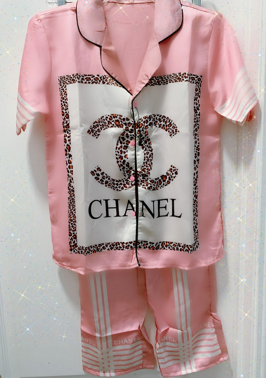 Christmas Pajamas Chanel Pyjama Set CHANEL Style Luxury Sleepwear