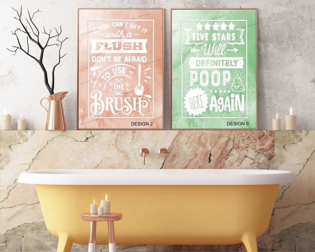 Bathroom Wall Art, Bathroom Wall Print, Bathroom Wall Decor, Toilet ...