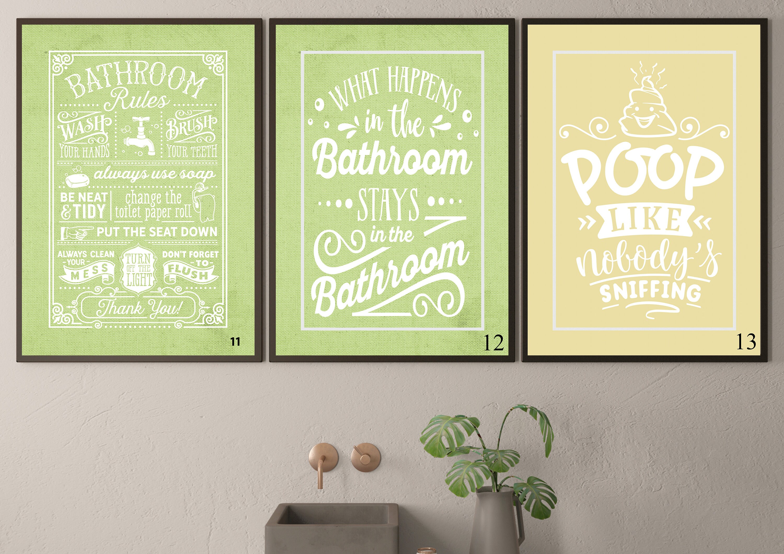 Bathroom Wall Art Bathroom Wall Prints Bathroom Wall Decor Etsy