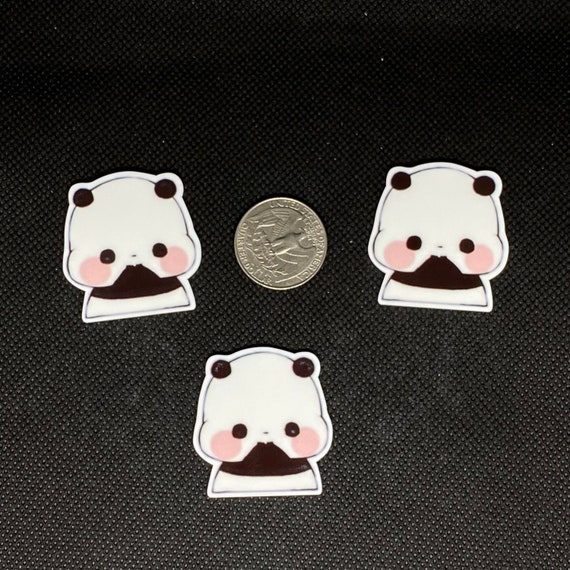 3 Pcs Big Head Panda Resin Planar B18-3