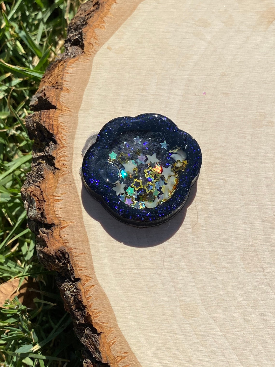 Blue/Black Paw Liquid Resin Shaker Etsy