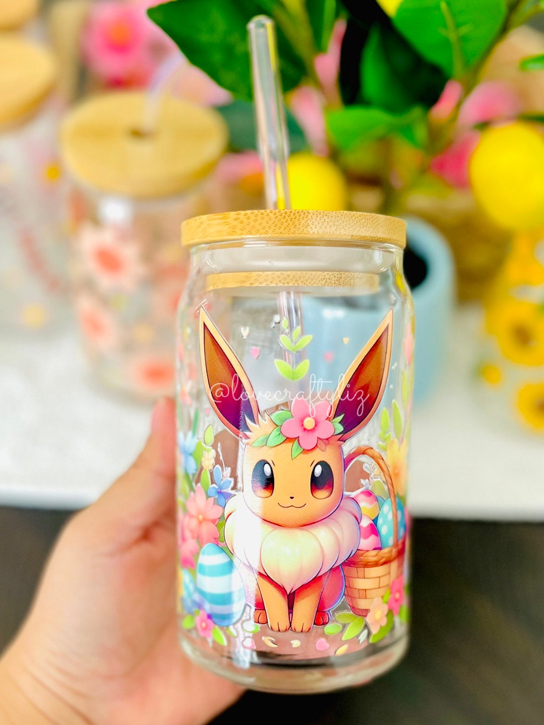Poke Easter Spring Pocket Monster 16oz Beer Can Glass | Iced Coffee ...