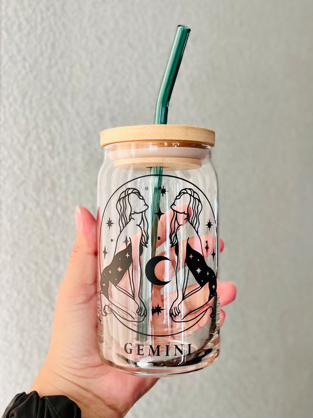 Astrology Zodiac Sign 16 Oz Beer Can Glass Spring Floral Etsy Sweden