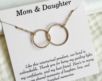 Colar de mãe e filha banhado a ouro: presente de círculo vinculado
